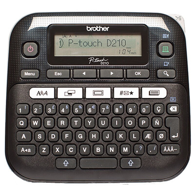 Brother PT-D210 Handheld Label Printer, 12mm Max Label Width, UK Plug