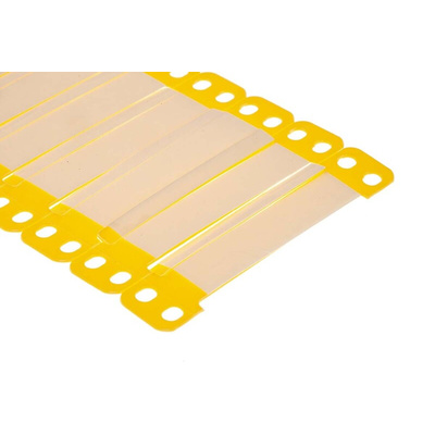 Brady Yellow Cable Labels, 65mm Width, 13mm Height, 100 Qty
