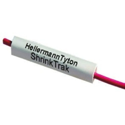 HellermannTyton ShrinkTrak White Heatshrink Labels, 48.3mm Width, 48mm Height, 250 Qty