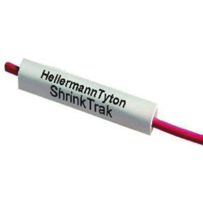 HellermannTyton ShrinkTrak Yellow Heatshrink Labels, 24mm Width, 10.67mm Height, 500 Qty