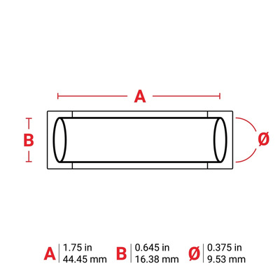 Brady B-342 PermaSleeve Yellow Heatshrink Labels, 44.45mm Width, 16.38mm Height, 100 Qty