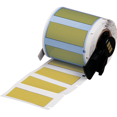 Brady B-342 PermaSleeve Yellow Heatshrink Labels, 44.45mm Width, 16.38mm Height, 100 Qty