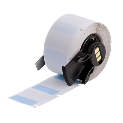 Brady B-427 Self-laminating Vinyl Blue/Transparent Cable Labels, 25.4mm Width, 25.4mm Height, 250 Qty