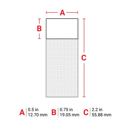 Brady B-427 Self-laminating Vinyl Transparent/White Cable Labels, 12.7mm Width, 55.88mm Height, 100 Qty