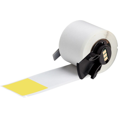 Brady B-427 Self-laminating Vinyl Transparent/Yellow Cable Labels, 38.1mm Width, 152.4mm Height, 50 Qty