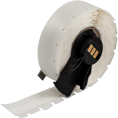 Brady B-498 Repositionable Vinyl White Cable Labels, 8.08mm Width, 1 Qty