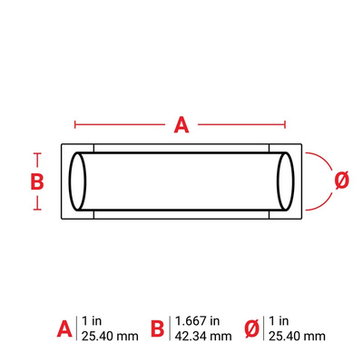 Brady B-342 PermaSleeve White Heatshrink Labels, 25.4mm Width, 42.34mm Height, 50 Qty