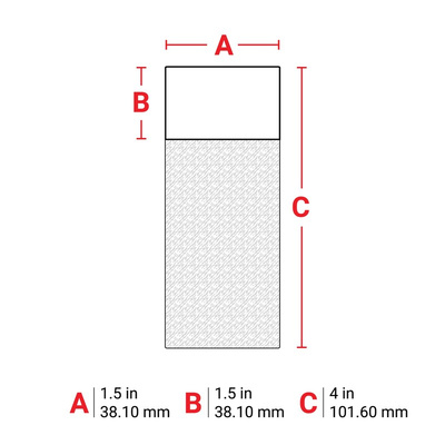 Brady B-427 Self-laminating Vinyl Transparent/White Cable Labels, 38.1mm Width, 101.6mm Height, 500 Qty