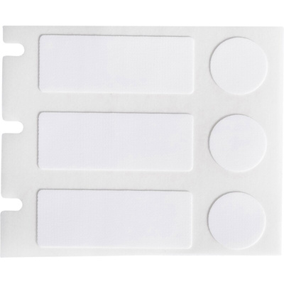 Brady B-499 Nylon Cloth White Label Roll, 25.4mm Width, 9.53mm Height