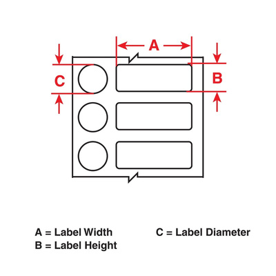 Brady B-499 Nylon Cloth White Label Roll, 25.4mm Width, 9.53mm Height