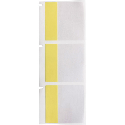 Brady B-427 Self-laminating Vinyl Transparent/Yellow Cable Labels, 38.1mm Width, 38.1mm Height, 250 Qty