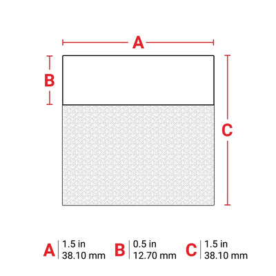 Brady B-427 Self-laminating Vinyl Transparent/White Cable Labels, 38.1mm Width, 38.1mm Height, 250 Qty