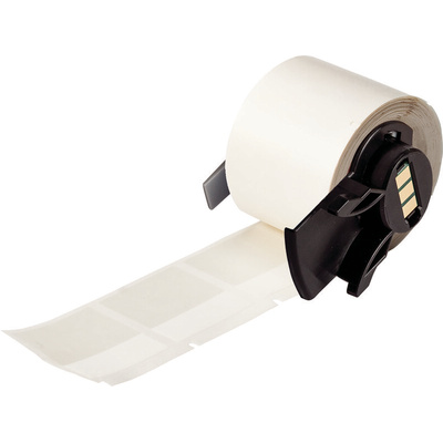 Brady B-427 Self-laminating Vinyl Transparent/White Cable Labels, 38.1mm Width, 38.1mm Height, 250 Qty