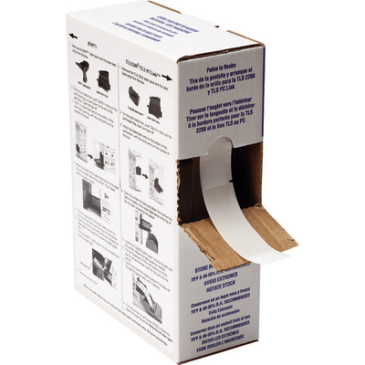 Brady B-427 Self-laminating Vinyl Transparent/White Cable Labels, 25.4mm Width, 101.6mm Height