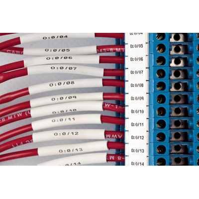 Brady B-342 PermaSleeve Yellow Heatshrink Labels, 50.8mm Width, 8.51mm Height, 1 per Row, 750Per Roll Qty