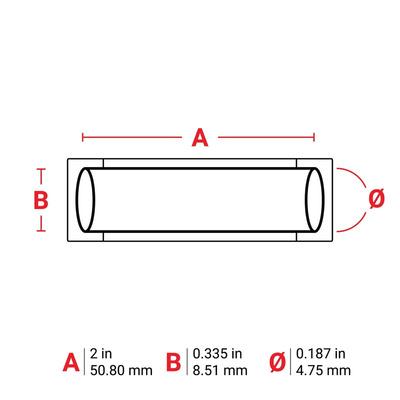 Brady B-342 PermaSleeve Yellow Heatshrink Labels, 50.8mm Width, 8.51mm Height, 1 per Row, 750Per Roll Qty
