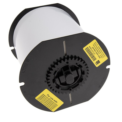Brady B-7569 Vinyl White Label Roll, 1 Roll Qty