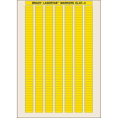 Brady Label Sheet