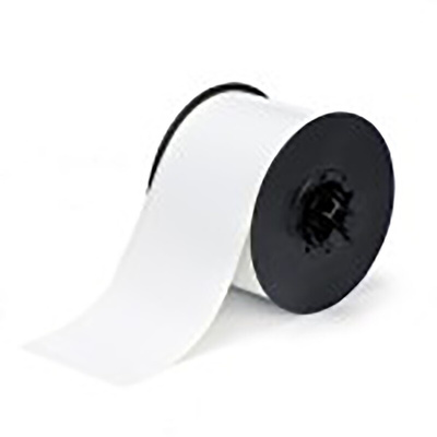 Brady B-7569 Vinyl White Label Roll, 57mm Width, 1 Roll Qty