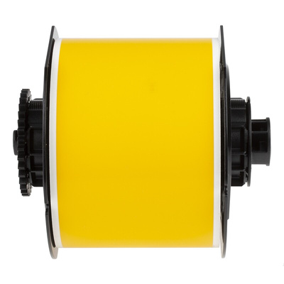 Brady B-7569 Vinyl Yellow Label Roll, 75mm Width, 1 Roll Qty