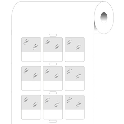 Brady B-427 Self-laminating Vinyl Transparent/White Cable Labels, 25.4mm Width, 31.75mm Height, 3000 Qty