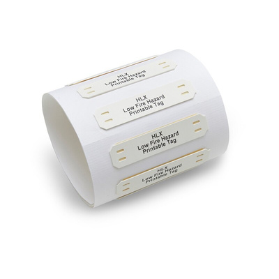 TE Connectivity HLX White Cable Labels, 80mm Width, 12.5mm Height, 200 Qty