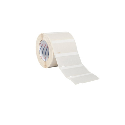 HellermannTyton Helatag 1209 Transparent/White Cable Labels, 48.2mm Width, 79.2mm Height, 1000 Qty