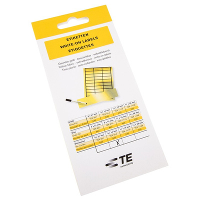 Idento Yellow Adhesive Label Sheet, Pack of 840