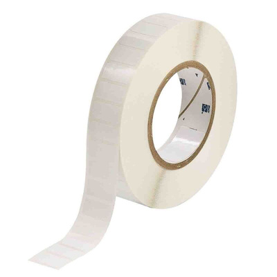 Brady R6000HF White Label Roll, 25.4mm Width, 12.7mm Height, 5000 Qty