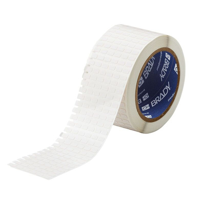 Brady R6000HF White Label Roll, 8mm Width, 4.5mm Height, 20000Per Roll Qty