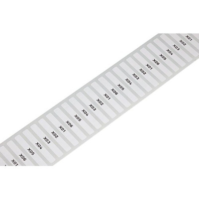 Wago 210 White Black Print Label, 35mm Width, 5mm Height, 1500Per Pack Qty