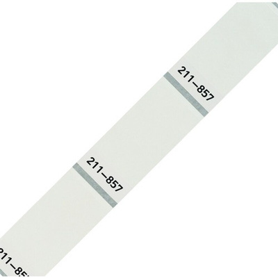 Wago 211 White Black Print Label, 44mm Width, 18mm Height, 500Per Pack Qty