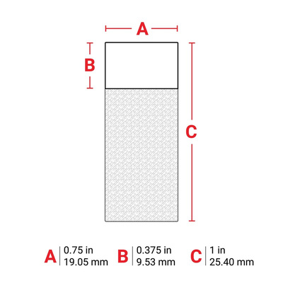 Brady B-427 Self-laminating Vinyl Transparent/White Cable Labels, 19.05mm Width, 25.4mm Height, 250 Qty