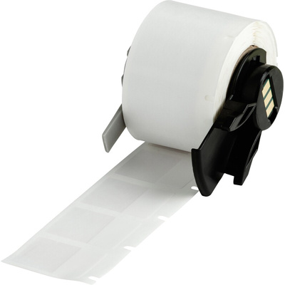 Brady B-427 Self-laminating Vinyl Transparent/White Cable Labels, 19.05mm Width, 25.4mm Height, 250 Qty