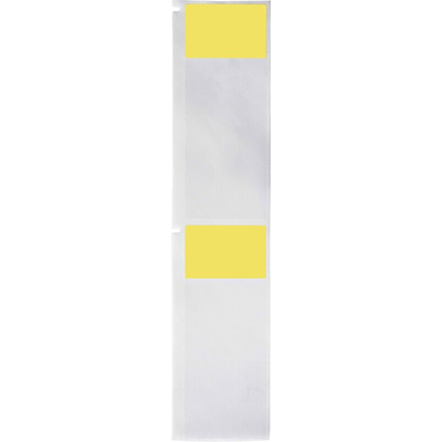 Brady B-427 Self-laminating Vinyl Transparent/Yellow Cable Labels, 38.1mm Width, 101.6mm Height, 100 Qty