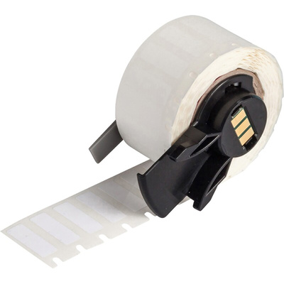 Brady B-423 Polyester White Label Roll, 19.05mm Width, 6.35mm Height