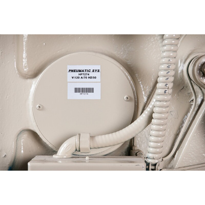 Brady B-423 Polyester White Label Roll, 16.51mm Width, 5.08mm Height