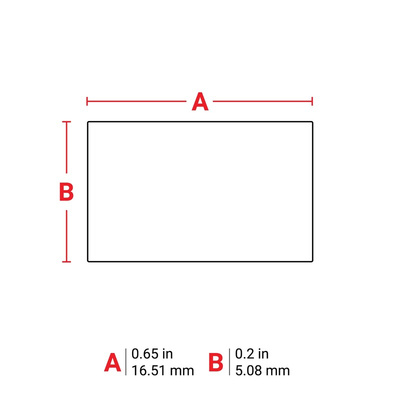 Brady B-423 Polyester White Label Roll, 16.51mm Width, 5.08mm Height