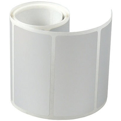 HellermannTyton Silver Label Roll, 63.5mm Width, 50.8mm Height, 500Per Roll Qty