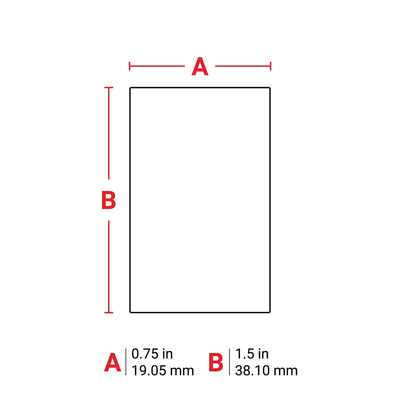 Brady B-499 Nylon Cloth White Label Roll, 19.05mm Width, 38.1mm Height, 250 Qty