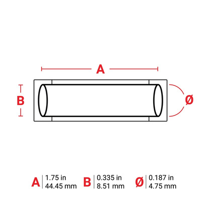 Brady B-342 PermaSleeve Yellow Heatshrink Labels, 44.45mm Width, 8.51mm Height, 1000 Qty