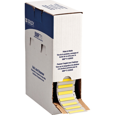 Brady B-342 PermaSleeve Yellow Heatshrink Labels, 44.45mm Width, 8.51mm Height, 1000 Qty