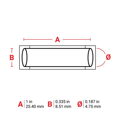 Brady B-342 PermaSleeve Yellow Heatshrink Labels, 25.4mm Width, 8.51mm Height, 100 Qty