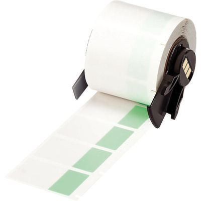 Brady B-427 Self-laminating Vinyl Green/Transparent Cable Labels, 25.4mm Width, 38.1mm Height
