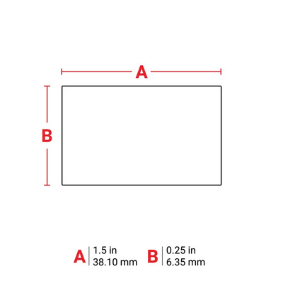 Brady B-423 Polyester White Label Roll, 38.1mm Width, 3.18mm Height