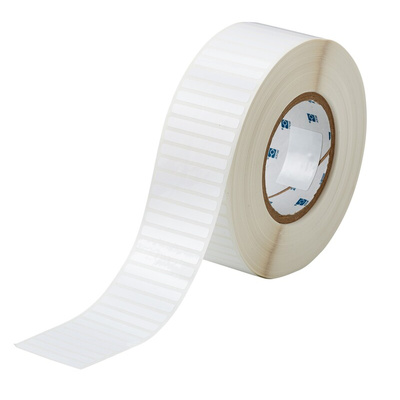 Brady B-423 Polyester White Label Roll, 50.8mm Width, 6.35mm Height