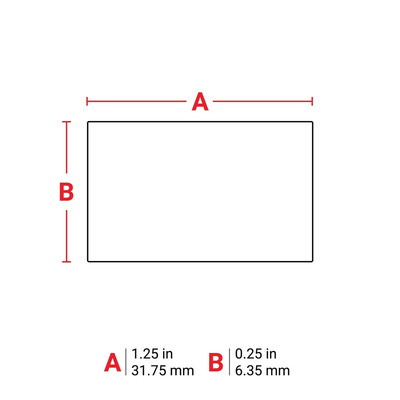 Brady B-473 Static Dissipative Polyester White Label Roll, 31.75mm Width, 6.35mm Height