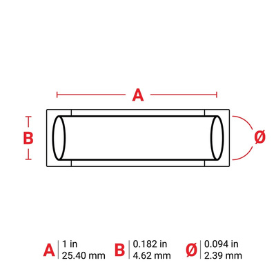 Brady B-342 PermaSleeve Yellow Heatshrink Labels, 25.4mm Width, 4.62mm Height, 100 Qty