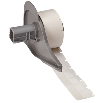 Brady B-427 Self-laminating Vinyl Transparent/White Cable Labels, 12.7mm Width, 19.05mm Height