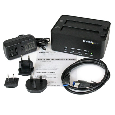 StarTech.com USB 3.0 Hard Drive Dock Duplicator for 2 Drives SATA Hard Drive